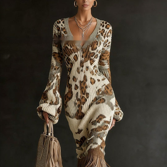 ECCENTRIC WOOL CAMO DRESS
