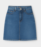 Classic denim A-line skirt