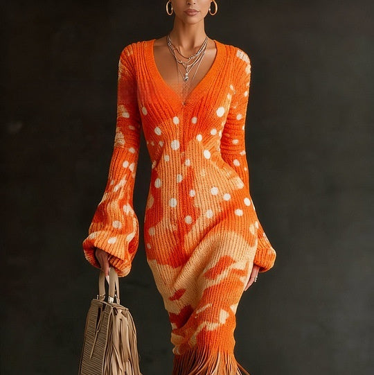 ECCENTRIC WOOL CAMO DRESS